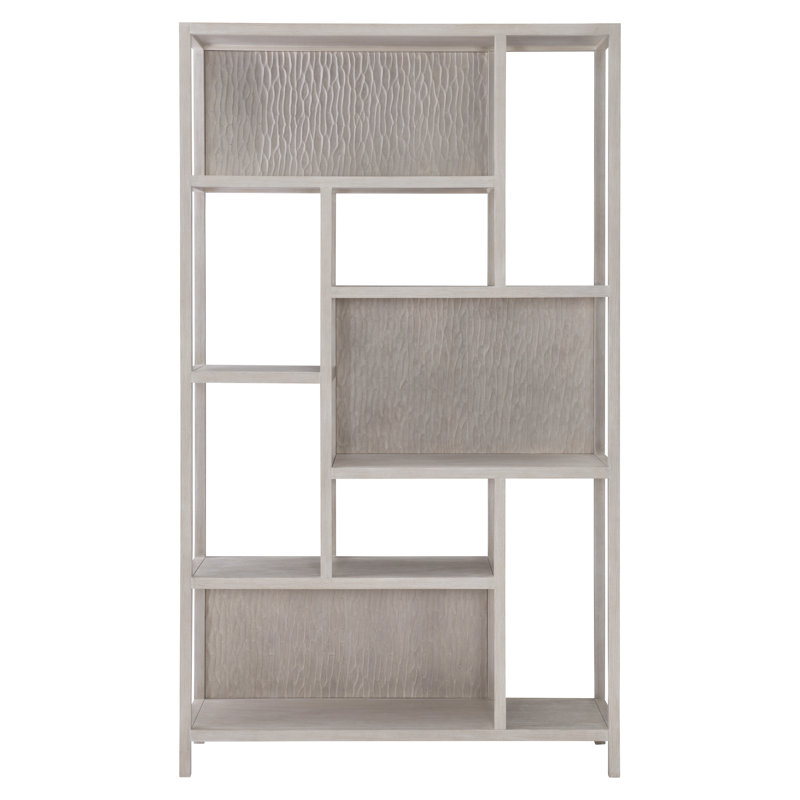 Solaria 82" H x 48" W Solid Wood Etagere Bookcase