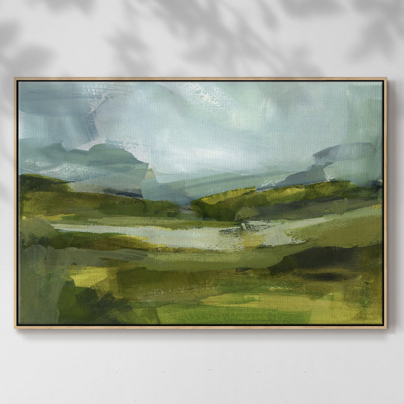 Emerald View III, reproduction d'art sur toile, H 27 po x l 41 po x P 2 po, Naturel