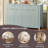 Modern 55.1'' Sideboard Buffet Cabinet With 2 Drawers & 4 Doors, Adjustable Shelves, Wave-Pattern Design, Aluminum Handles, Painted MDF, Scandinavian Storage For Dining Room, Living Room-1670806389