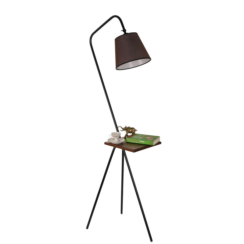 Lampe de table sur pied 65 "Span, Brun