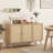 Sideboard Cabinet with Storage Drawers Adjustable Shelves,wood-690423638