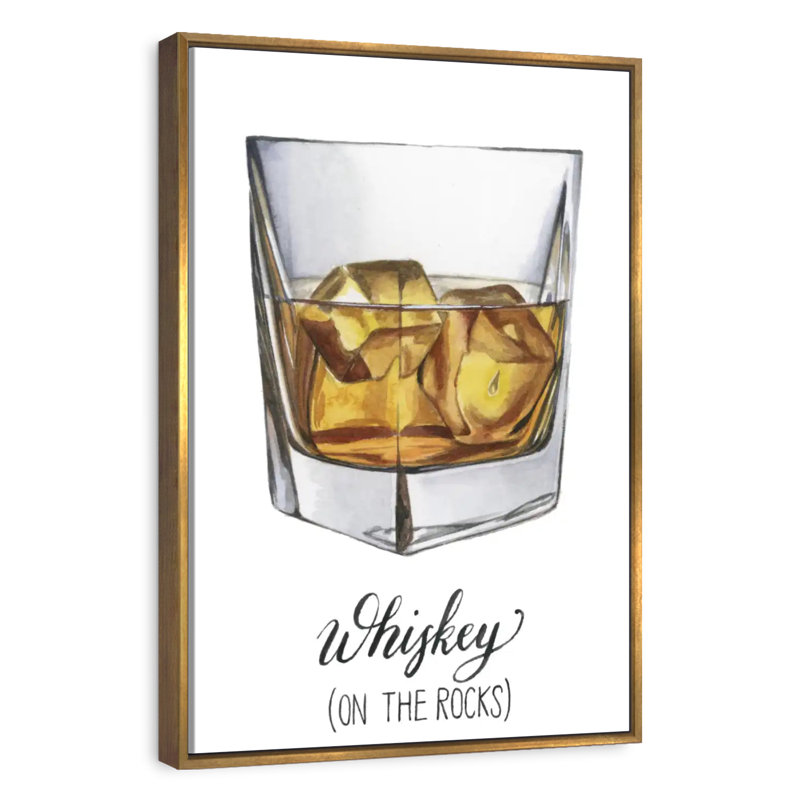 Classic Happy Hour IV, Floating Frame Gold, 25" x 37"