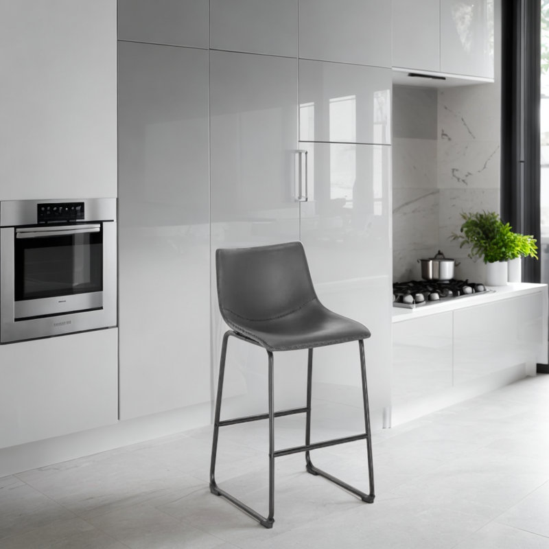 Tabouret de comptoir Marteny Dondan, Tabouret de bar (siège d'une hauteur de 30 po), Gris