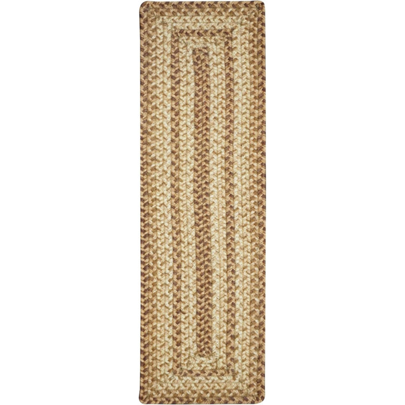 Tapis d'escalier d'intérieur tressé en jute de qualité supérieure - taille 8 po x 28 po, Crème, pâte à biscuits, 13