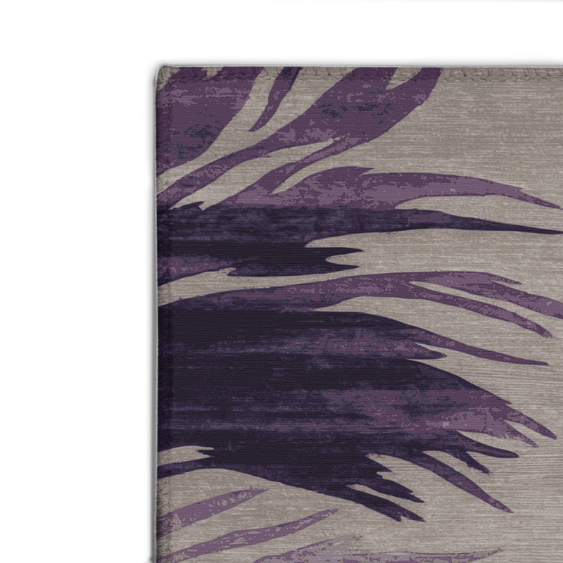 Tapis intérieur et extérieur gris Watercolor, Rectangulaire 8 pi x 10 pi