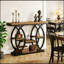 Table d'entrée classique avec design industriel, plateau rustique et rangement à 4 niveaux pour une organisation et un style améliorés