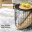 Tables basses gigognes, ensemble de 2 tables basses rondes avec panier en acier