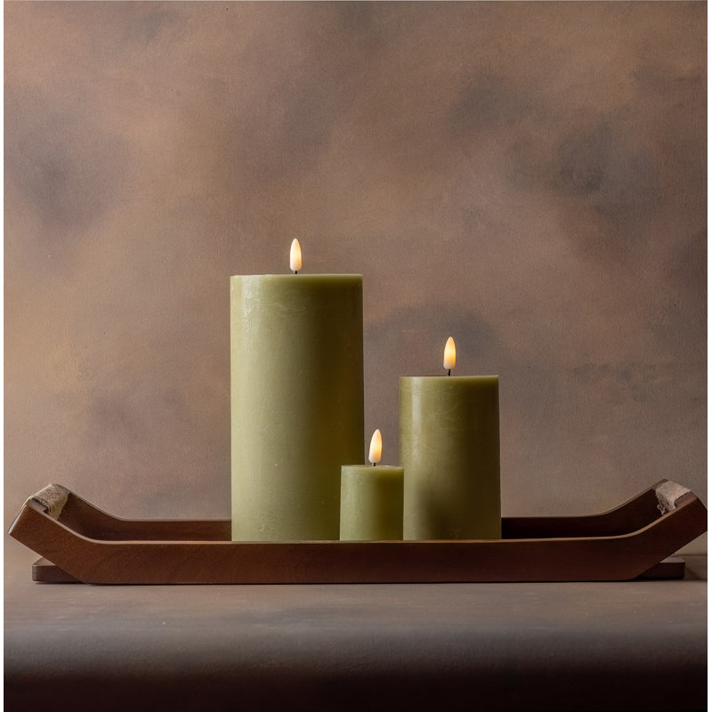 Grande bougie sans flamme, Vert