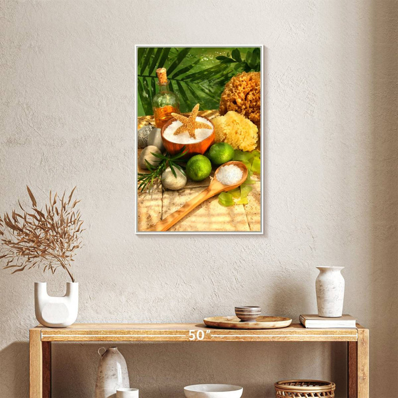 Spa tropical, Floating Frame White, 21 po x 31 po