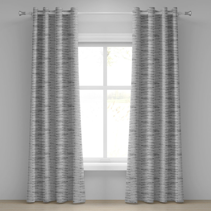 Rideau décoratif à oeillets 2 panneaux Ophelia & Co., gris taupe, L 50 po x L 96 po