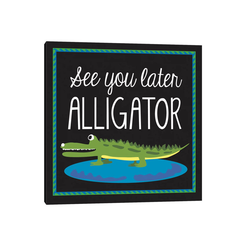 Alligator by Erin Clark - Wrapped Canvas Print, 93.98 cm H x 93.98 cm W x 3.175 cm D