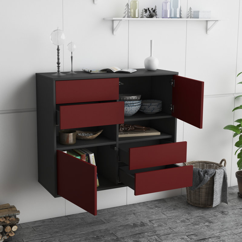 Rourke 92cm Sideboard, Red