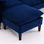 Bleu convertible avec rangement - 3 pour le salon, la chambre à coucher, le bureau, les petits espaces confortables, robustes et modernes-1060981194