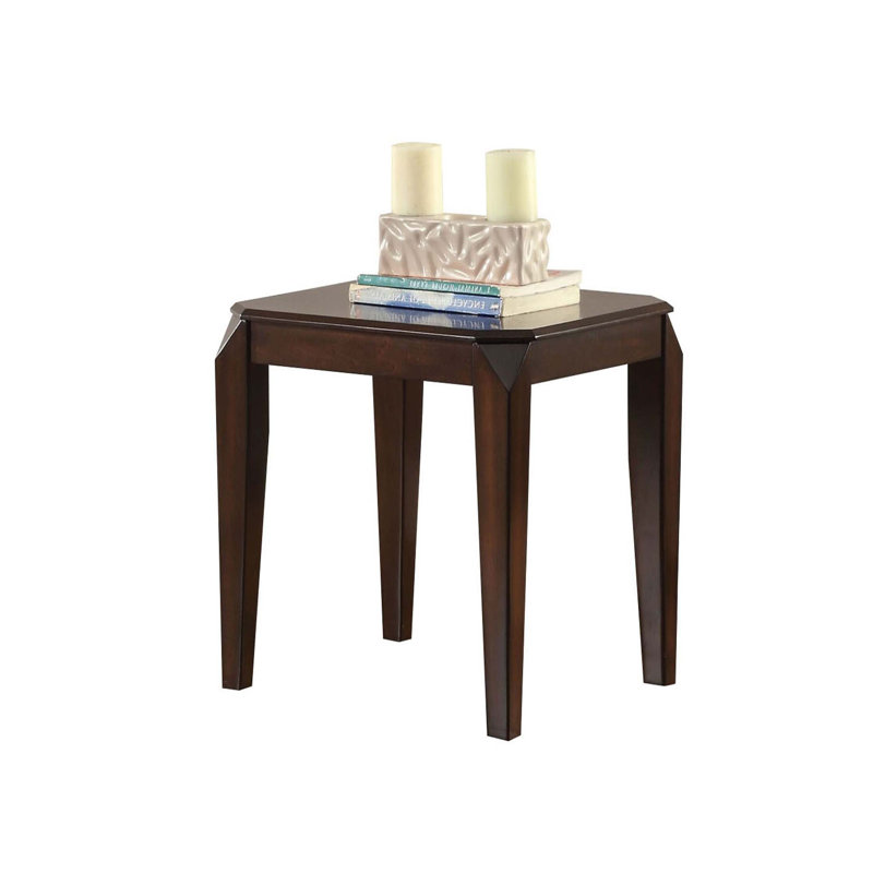 Walnut End Table with Tapered Leg