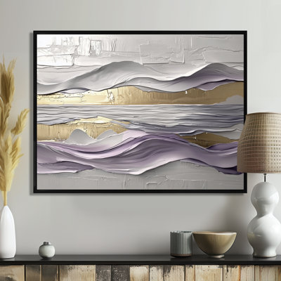 Lavande et pierres, horizon transitionnel III - art mural transitionnel