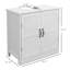 Armoire de salle de bain avec tablette réglable, blanc, armoire d'évier avec rangement pour une utilisation optimale