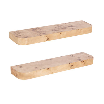 Burlock Floating Wall Shelves with Burlwood Look