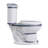 The Renovators Supply Inc. 45.5 Gallons GPF Elongated Chair Height Floor Mounted Corner Toilet (Seat Included)-73064075