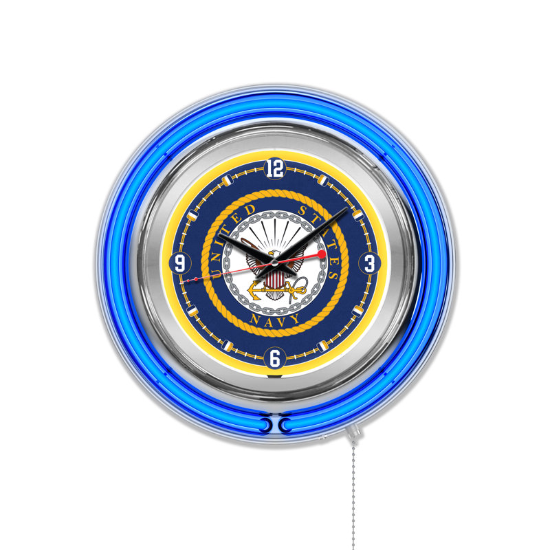 Horloge murale US 15 ", Bleu marine