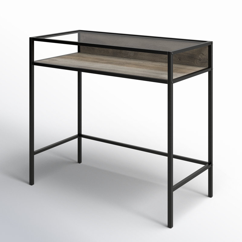 Bureau en verre Kilby, Gris délavé