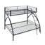 Lit superposé simple / double à structure métallique, lit pour jeunes, mobilier de chambre pour jeunes, assemblage facile-631423269