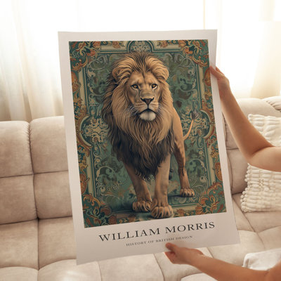Animaux, animaux, William Morris, lion III, reproduction d'art non encadrée