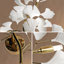 Applique murale 4 lumières Ginkgo Biloba dorée moderne
