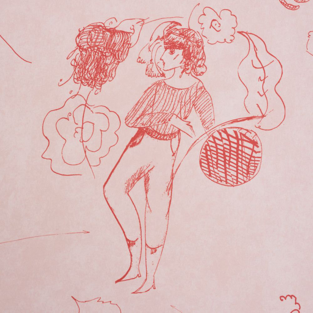 Schumacher x Peg Norriss Toile De Femmes Wallpaper | Perigold