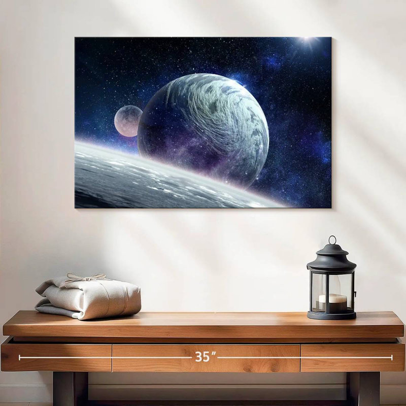Oberle Cosmic Planet Pluto, 32" H x 48" W