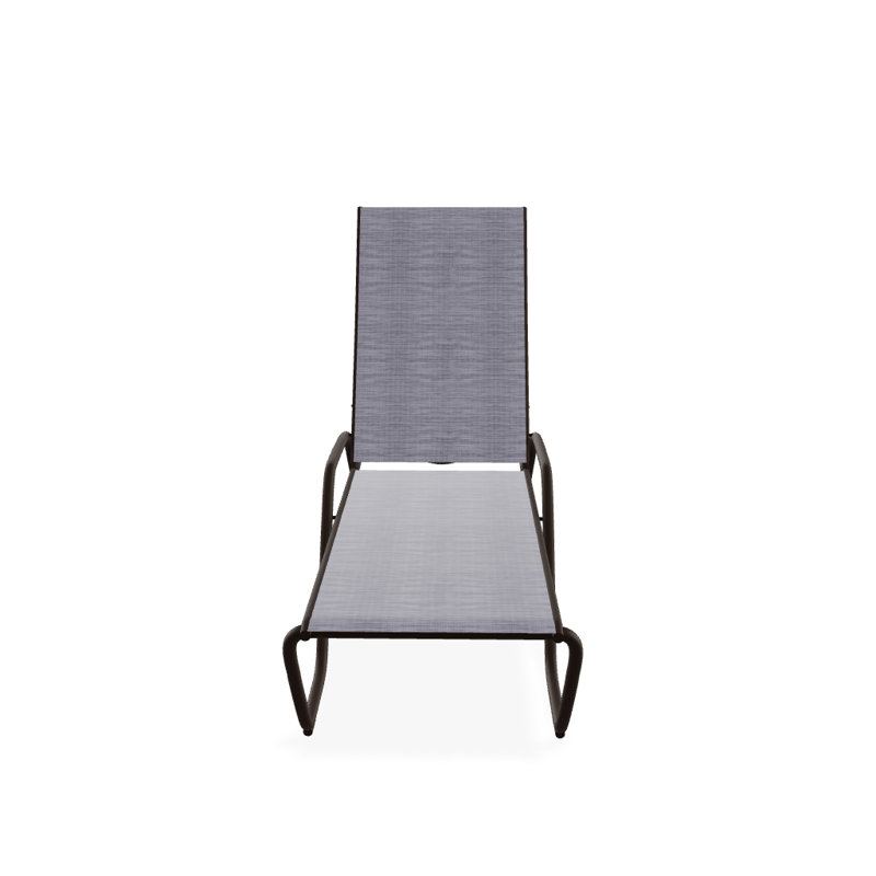 Outdoor Rust-Resistant Metal Chaise Lounge, Textured Kona, Brooks