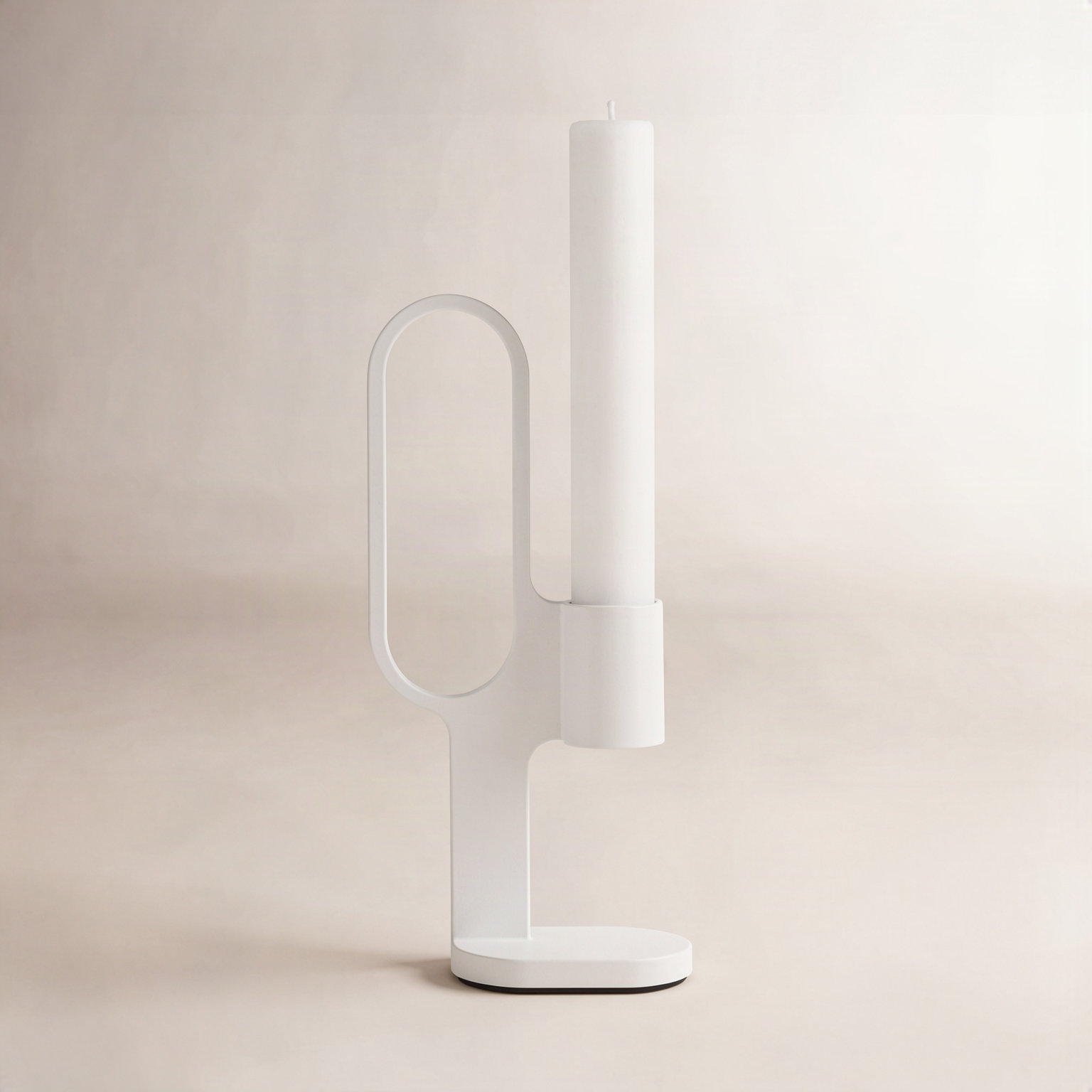 Who Goes There? Candle Holder, White
