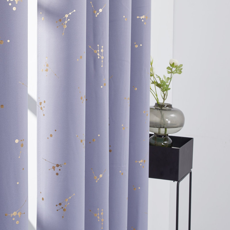 Makvala Room Darkening Curtain Pair, Light Purple, 52" W x 84" L