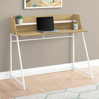 Neni Home Office Desk, 47 Inch Stone Laminate, Shelf