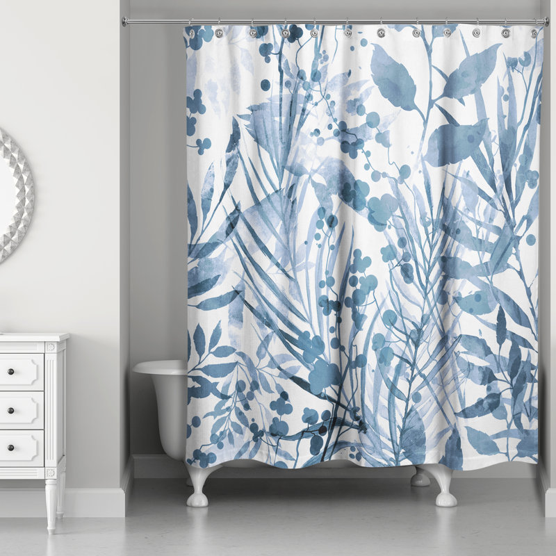 Rideau de douche simple floral Enders
