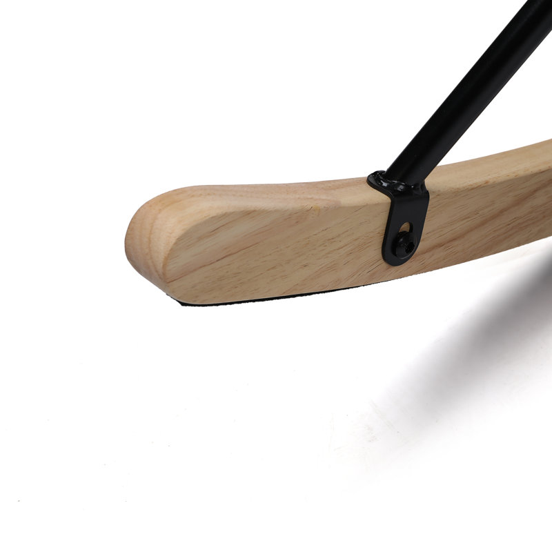 Chaise berçante moderne, chaise berçante texturée avec base en bois massif, Vert