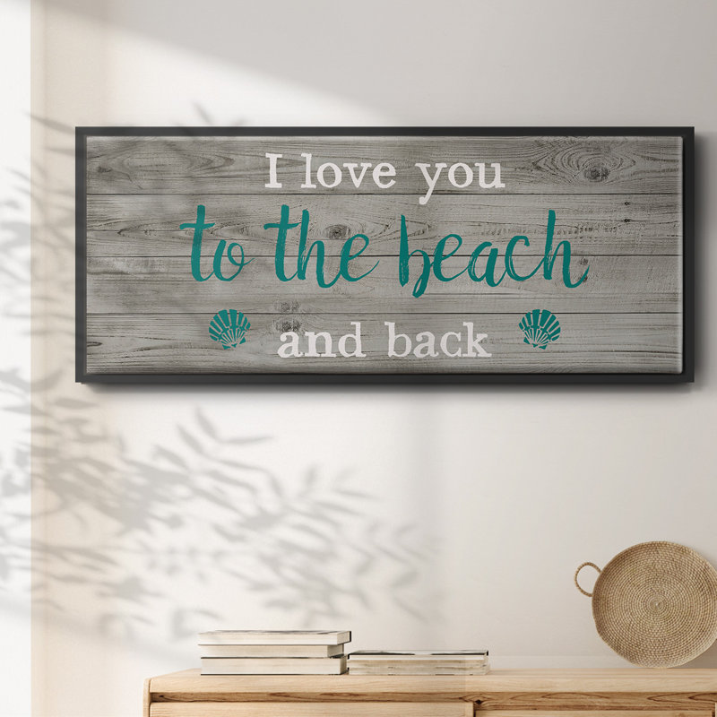 Beach and Back- Framed Canvas, 24" H x 60" W
