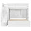 Lit superposé (1 place et 1 place) avec escalier de rangement, garde-robe, étagères, station de chargement USB et éclairage DEL, blanc-1568553051