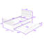 Structure de lit plateforme simple avec lit gigogne-48005262