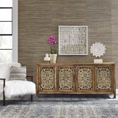 Luman Solid Wood Accent Cabinet
