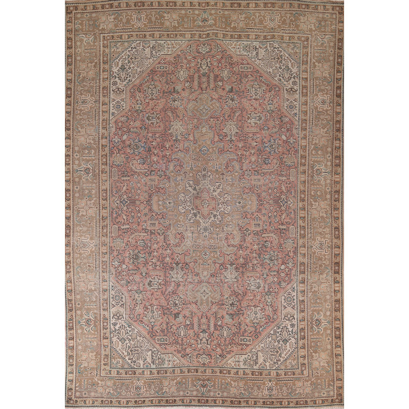 Tapis traditionnel rétro rose 8 x 11