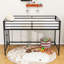 Twin Sturdy Metal Loft Bed With Ladder
