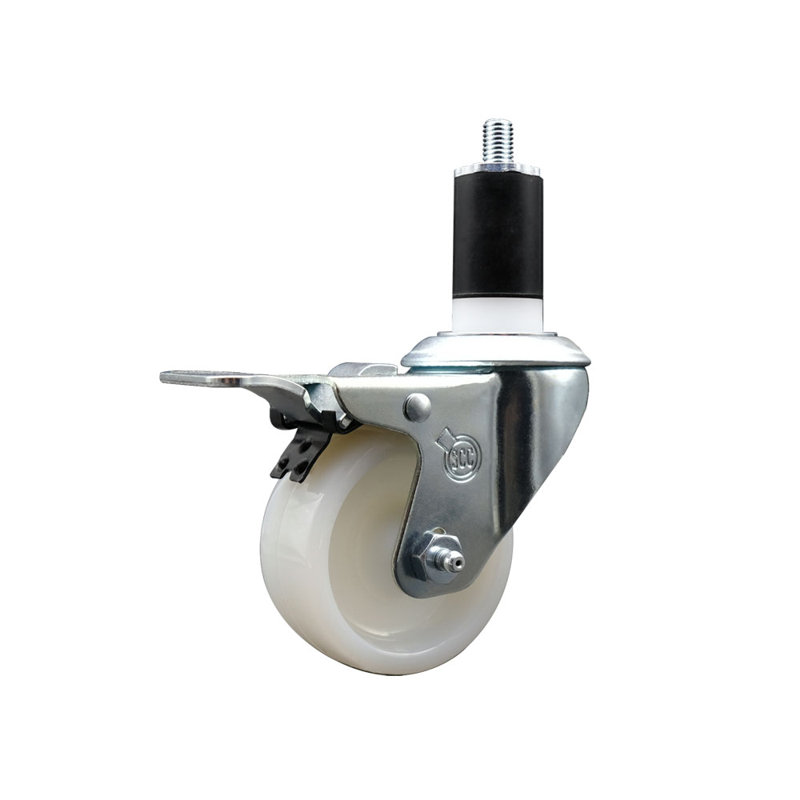 Nylon Swivel Expanding Stem Caster Total Lock Brake SCC
