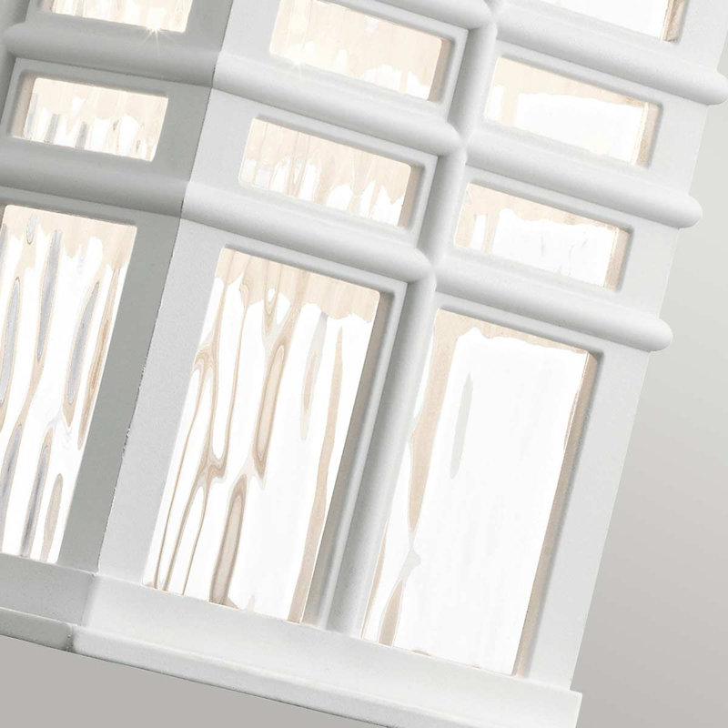 Kenwick Outdoor Wall Lantern, 30.2cm H x 16.5cm W x 19cm D, White