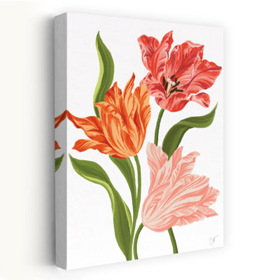 Whispering Tulips - Contemporary Tulip Flowers Botanical Art Spring Blooms Art