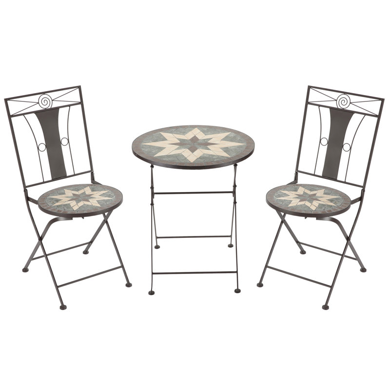 Octagonal 2 - Person 15.25'' Long Bistro Set
