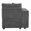 Fauteuil d'appoint gris à dossier gauche