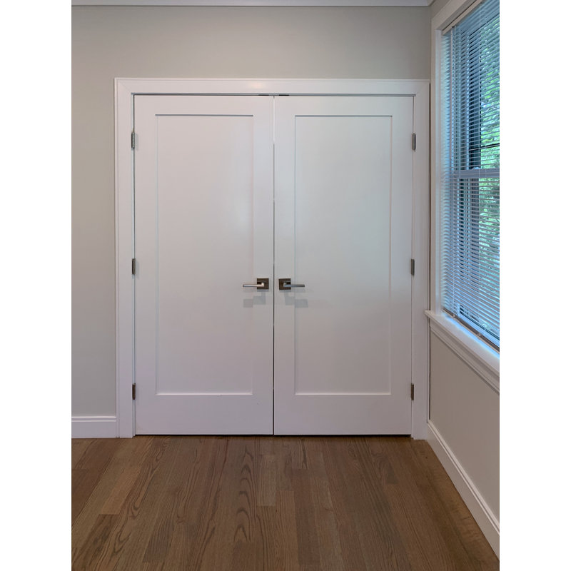 Charnières en nickel satiné à double porte pré-montée 56 po x 84 po, 56 po x 84 po