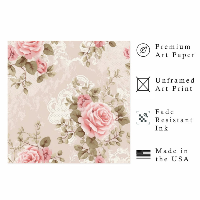 «Floral Flower Dreams», reproduction d'art non encadrée, H 24 po x l 24 po