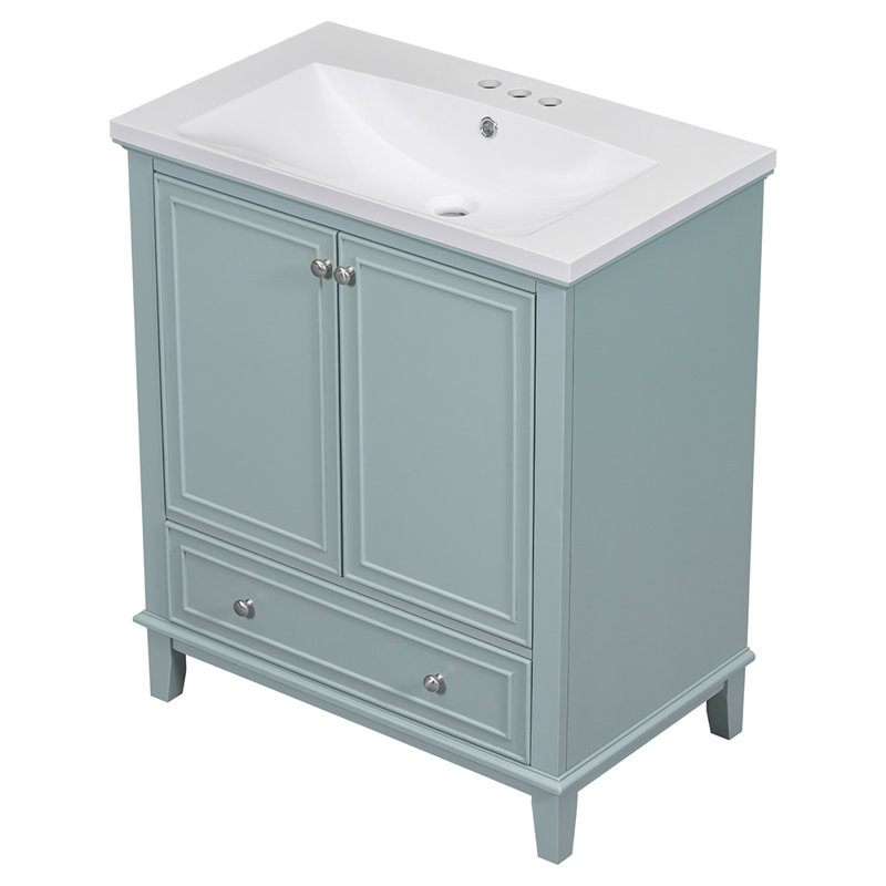Meuble-lavabo simple avec plateau Naleah 30,01, Bleu clair