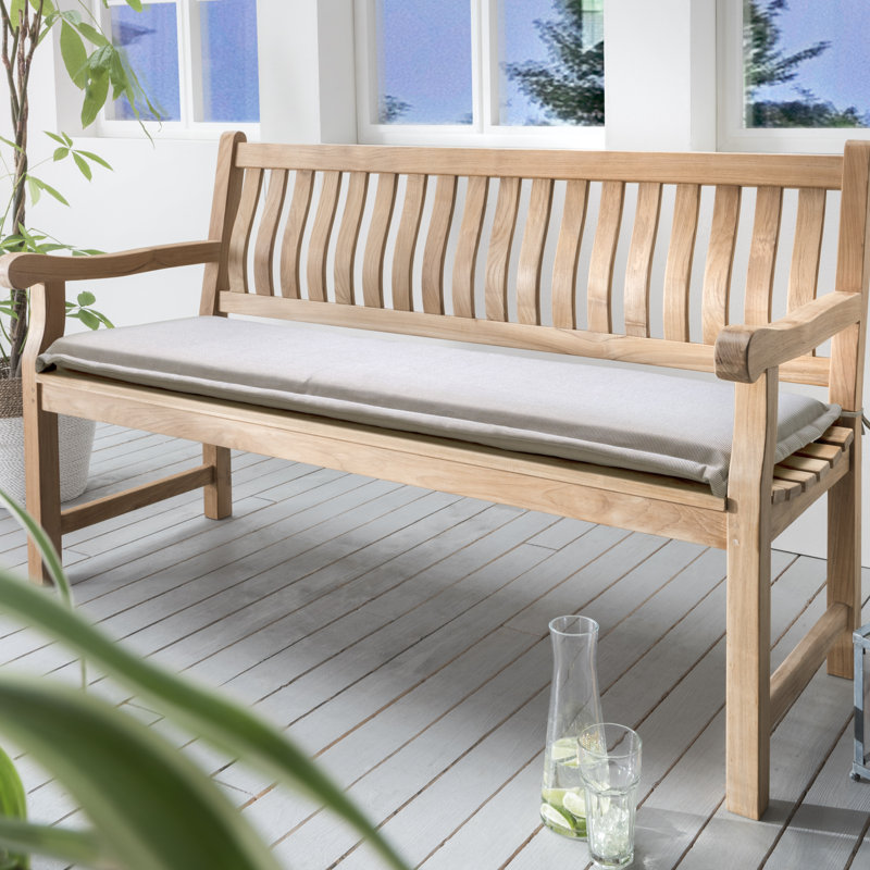 Polster für Gartenbank, 5cm H x 130cm W x 45cm D, Grey